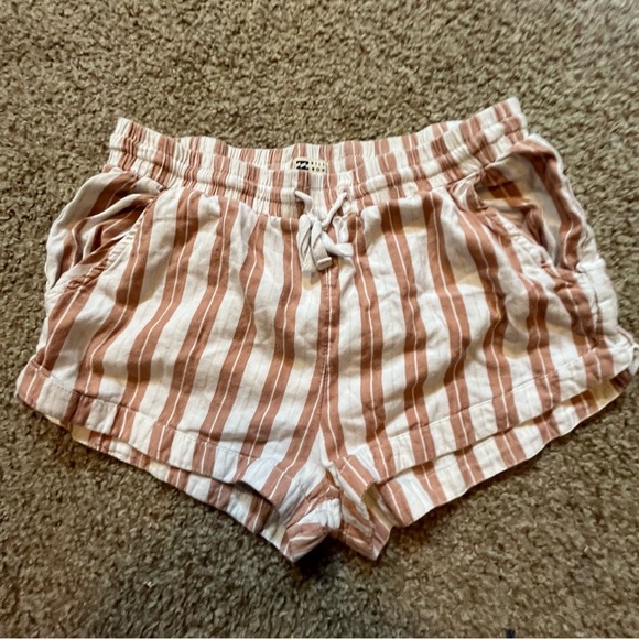 Billabong Stripe Road Trippin' Shorts Drawstring Pockets Lightweight Lounge M - Picture 2 of 9